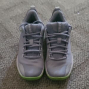 Under Armour Youth Gray and Green Athletic Shoes
